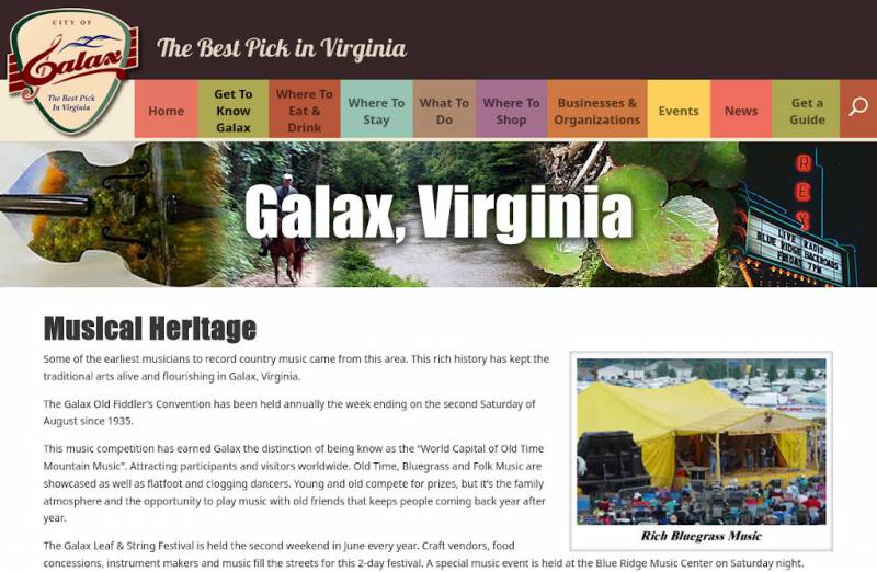 A Galax, Virginie, se tient chaque année un gros festival de musique Old Time. Galax, VA. Huge Old Time Music festival. - Jam Hall